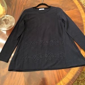 Beautiful wool top with embroidered detail
